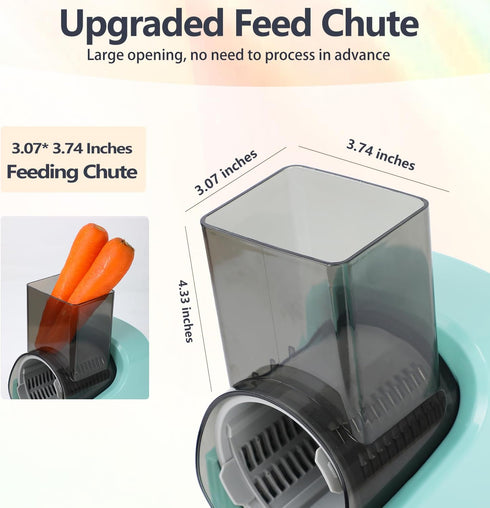 Electric Cheese Grater, Salad Maker Shooter, Vegetable Fruit Slicer for Home Kitchen Use, Green, CY-661