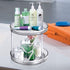 Amolliar 2 Tier 9 Inch Lazy Susan Turntable Organizer for Cabinet, Spice Rack Food Storage Container for Kitchen