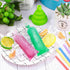 DHYLRICHER 250 (2 12 Inch) Pcs Disposable Ice Lolly Molds Plastic Freeze Pop Bags with Silicone Funnel for Homemade