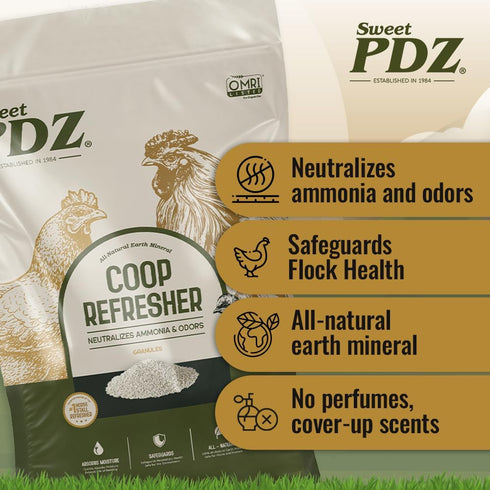 10 lbs (2-Pack) Sweet PDZ Chicken Coop Refresher, Chicken Coop Deodorizer, Organic