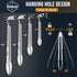 Tongs for Cooking - Heavy Duty Stainless Steel, Heat Resistant 600 Degrees, Set of 4, 7-9-12 & 14 inch Grey