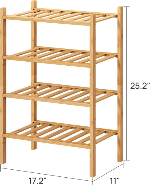4-Tier Closet 17 viewcare Small Shoe Rack, Rack for Entryway, Bamboo Wood Shoe Shelf for & Hallway, Long in | Beautiful