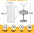 2 64oz Mixing Pitcher for Drinks, Quart/ Plastic Water Pitcher with Lid, Angled Plastic Blades and Adjustable Mixer
