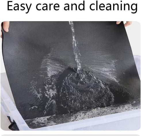 Coffee Dish Drying Mat, Absorbent Non-slip Kitchen Counter Mat (Gray Marble, 16*24)
