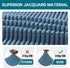 Turquoize Stretch Armrest Covers for Chairs, Anti-Slip Furniture Protector Set of 2, Dusty Blue