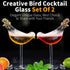SuproBarware Cocktail Glass - Clear Wine Glasses Set of 2 Goblet Beverage Glass 5 Ounce for Party Wedding