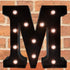 Decorative LED Illuminated Marquee Sign - Alphabet Letters with Lights for Wedding, Birthday, Christmas, Home Bar M,