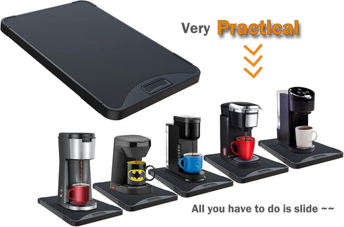 ARGOMAX Rolling Tray for Appliances, Coffee Maker Slider, 10.3'' W × 15.3'' D, Suitable for Coffee Machines, Air Fryers