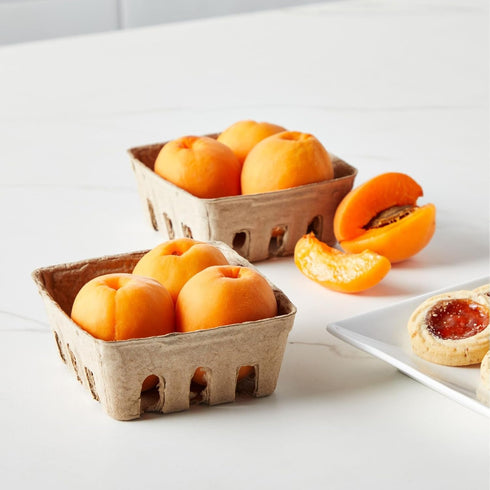 Juvale Pulp Fiber Berry Baskets, Brown Molded Pulp Fruit Containers for Farmers Market and Grocery Store (4 x 4 x 1.81