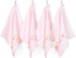 4 Pack 13 13" Jacquotha Pink Washcloths (Floral Embroidered), Soft Wash Cloths for Face, Body, Showering, Spa