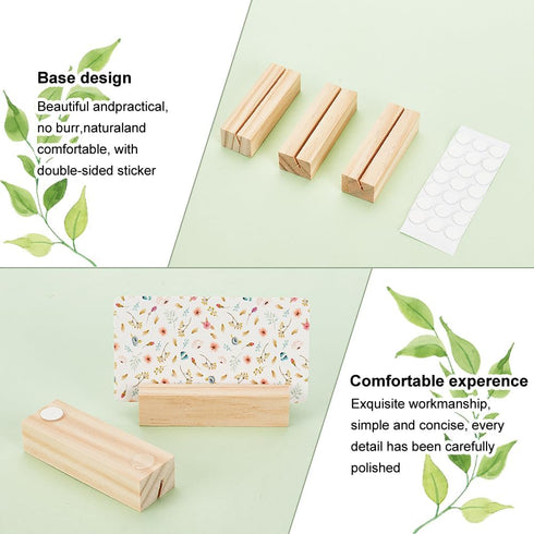 OLYCRAFT 20PCS Wood Name Card Holders, Mini Blackboard Table Number Stands for Wedding Party Events Decoration - 13g/pc