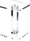 Plymor Clear Acrylic Square Barbell Pedestal Display Riser, 4.375" H x 3" W x 3" D