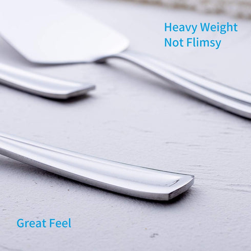 GoGeiLi Pie Cake Server Set of 3, 9.3-inch Stainless Steel Pizza Pastry Server, Dishwasher Safe
