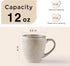 Set 6, 12oz Set GBHOME Ceramic Coffee Mugs of Stoneware Coffee Mugs For Dad Mom Women MEN, Light Weight Coffee Cups