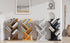 4 UHBC014W YMYNY Tier Tree Bookshelf, Small Bookcase, Modern Wood Book Storage Rack, Freestanding Book Shelf