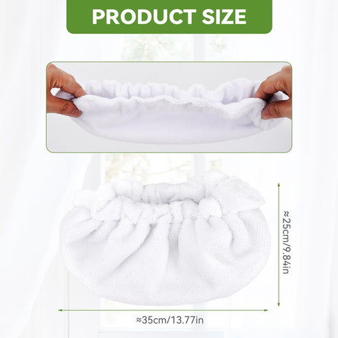 6 Pack Sgizoku Large Microfiber Bonnet Steam Mop Pads Compatible with Dupray Steam Cleaners etc for The Rectangle Brush