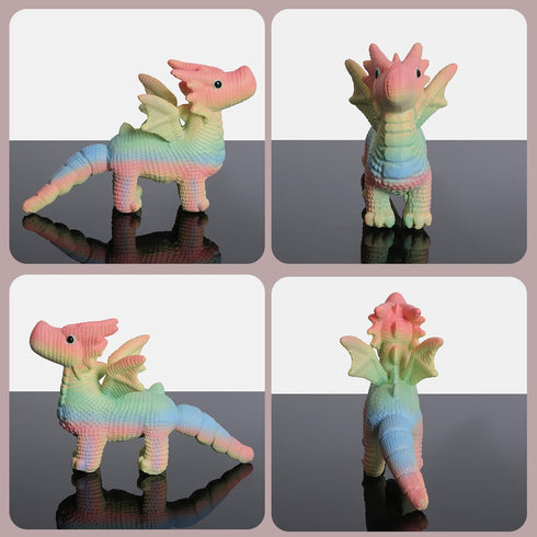 Zonling Cute Winged Dragons Decor for Home Desk Bookshelf, Unique Gift for Friends and Family, Mini Dragon Figurine