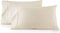 HC Collection Pillow Cases Standard/Queen Size Set of 2 - Microfiber, Extra Soft, Cream