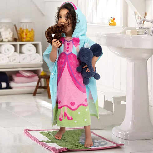 Florica 2 6 24"x 47" Hooded Bath Towels for Girls Kids Toddlers Children to Years Old Cotton Ultra Soft Absorbent