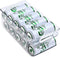 Upgrade 2-Tier Rolling Soda Can Storage Organizer, Tall Skinny Soda/Pop Cans Dispenser for Refrigerator, Plastic