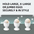 Set Set 6 6 1 Cinf White Ceramic Egg Cups & Cracker | of Ceramic Egg Cups + SS Spoons + Egg Topper Breakfast Boiled