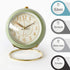 SHISEDECO Small Table Clock, Classic Non-Ticking Tabletop Alarm Clock with Backlight, Battery Operated Astronaut Desk