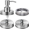 Mason Jar Bathroom Accessories Lids Set (4pcs) - Jars Not Included - Soap Dispenser, Toothbrush Holder, Apothecary Lids