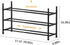 TZAMLI 3-Tier Closet, 17.2"-30" 9" 16.4" Inch Expandable Metal Shoe Rack for Stackable Shoe Organizer Adjustable Shoe