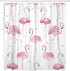 ArtSocket Shower Curtain, Watercolor Bath Pink Flamingos with Grey Polka Dots, Polyester Fabric Waterproof 72 x 72