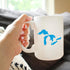 Great Lakes Map Coffee Mug - Large 15oz White Ceramic Mug - Unique Art Gifts for Midwestern Women & Men