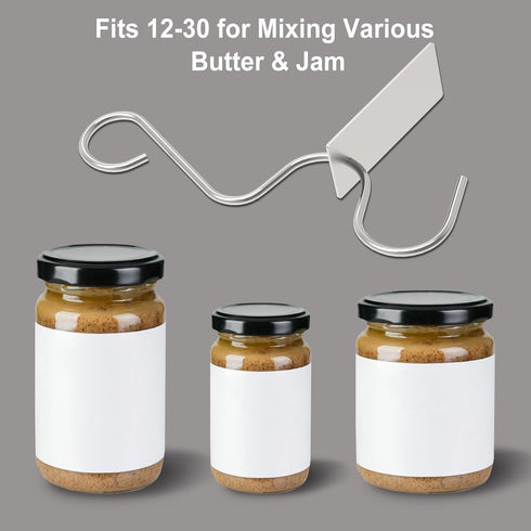wanjiashanxuan Set Peanut Butter Stirrer Tool - Effortlessly Mixes Nut Butters, Perfect for Breads, Cakes & Cookies