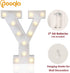 Pooqla LED Marquee Letter Lights Sign - Light Up Alphabet Letter for Home Party Wedding Decoration Y