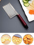 Crinkle Cutter Knife, Stainless Steel Cutting Tool for Potato, Carrot, Vegetable French Fry, Kids Lunch Accessories