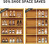 20 Pack 50%, 4 Closet, NVGSN Shoe Slots Organizer - Shoe Stackers, Space Savers Levels Adjustable, Double Layer Holders
