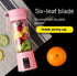 E&M's Portable Blender & Juicer Combo, USB Rechargeable, Pink, Medium