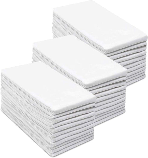 Simpli-Magic Flour Sack Kitchen Towels 24"x24" (12 Pack) 100% Cotton, Lint-Free, High