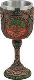 Ebros Colorful Celtic Knotwork Cosmic Sacred Tree of Life Yggdrasil Wine Goblet, 5oz Vial of Fertility and Immortality