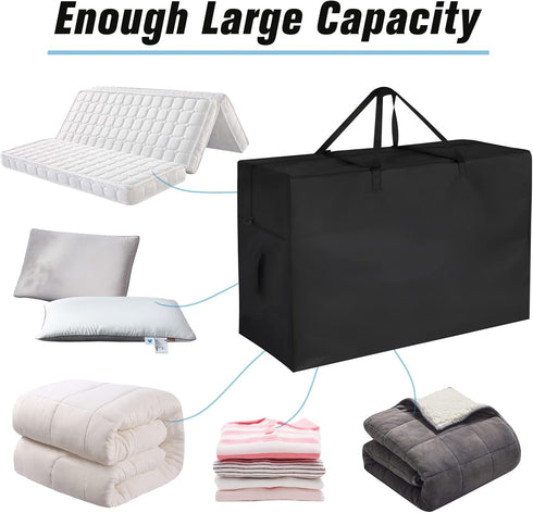 Tri Folding Mattress Storage Bag, Foldable Memory Foam Case for 4-6 Inch Twin XL Guest Bed Mattress Carry Case