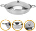 Zerodeko Stainless Steel Griddle Set, Asian Noodles Saute Pan with Lid, Non Stick Skillet for Camping