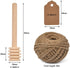 FOCCTS 100pcs 3 inch Honey Dipper Sticks, Wooden Honey Dipper Honey Stirrers Honey Spoon with Natural Jute Twine Kraft