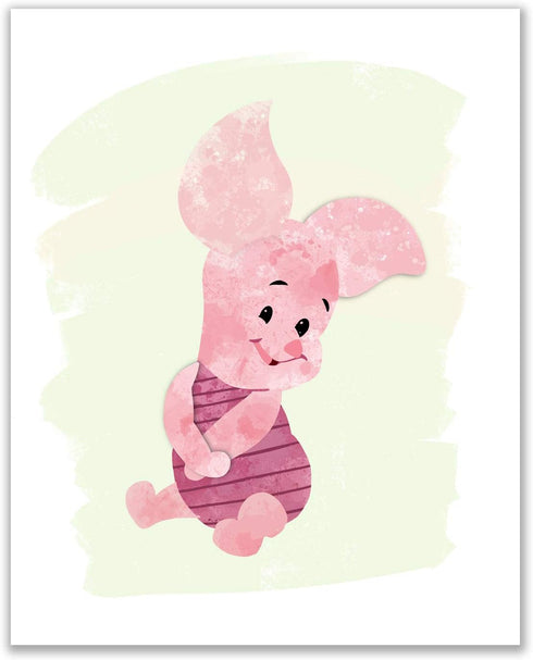 BigWig Prints Winnie the Pooh Nursery Decor, Watercolor Wall Art, Unframed Set of 5 (8x10)