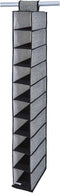 Simplify 10 Shelf Hanging Organizer - Space Saver, Durable, Black, Great for Shoes and Accessories