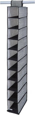Simplify 10 Shelf Hanging Organizer - Space Saver, Durable, Black, Great for Shoes and Accessories