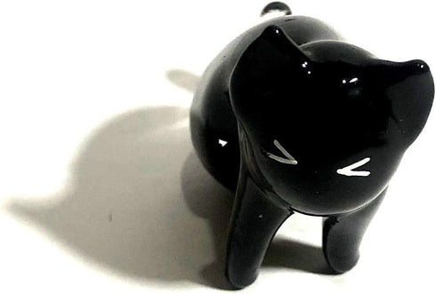Handmade Mini 1.5" Blown Glass Cat Putitto Figurines, Collectible Dollhouse Gift Ideas