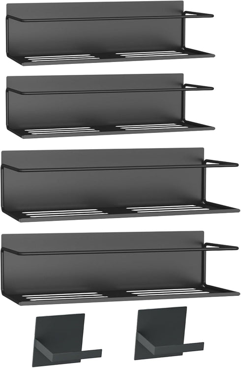 4 Pack Magnetic Spice Rack For Refrigerator, Magnetic Fridge Shelf For Kitchen, Magnetic Shelf For Fridge Space Saving