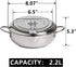 Yopay 304 Stainless Steel Deep Fryer Pot, Frying Chicken Pot, Tempura deep Fryer with a Thermometer and a lid, Japanese Style Tempura Fryer Pan,2.2L by Yopay