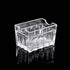 Acrylic Tea Bags Caddy Organizer, Tea Chest Box for Tea, Coffee Bags, Sweeteners, 11x6.5x6.5cm, 1 Divided Section