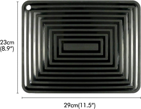 LogHog Large Silicone Trivet Mats Set of 2 - Heat Resistant Pot Holder for Hot Dishes/Pans, 9"x12" Non Slip Flexible