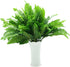 Leoyoubei 4 Bunches 14" Ferns, Artificial Boston Fern Bush Plant for Indoor Outdoor Hanging Basket Decor