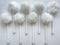 Picmoo Bowl Brush Toilet Cleaning Brush Set Soft Polyester Head 15x5 inches White